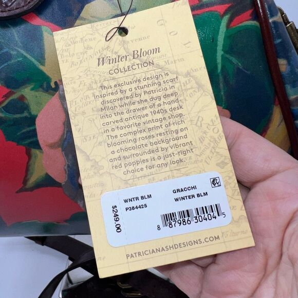 Patricia Nash Winter Bloom Hard Frame Convertible Crossbody Bag - Picture 5 of 10